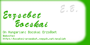erzsebet bocskai business card